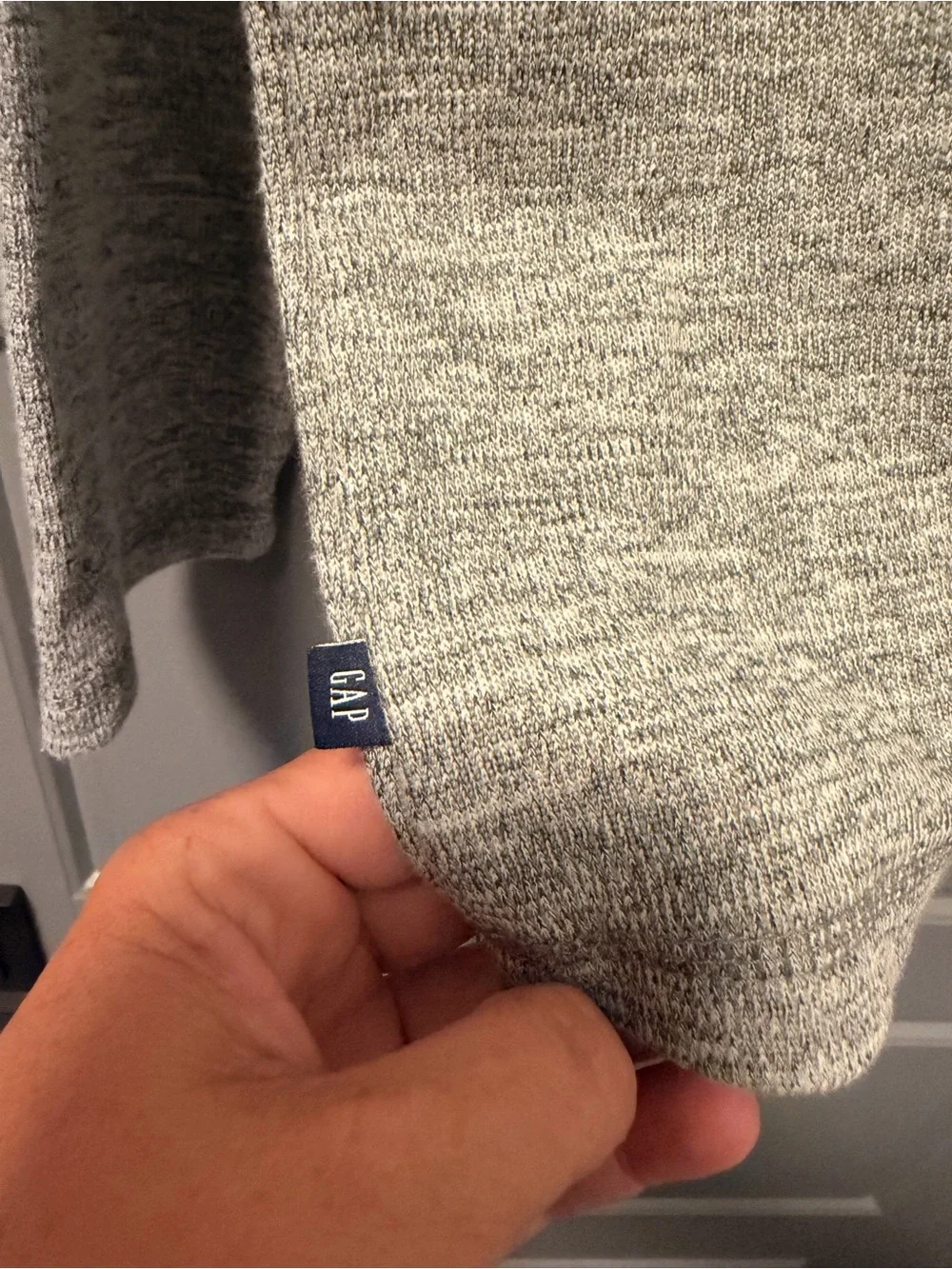 GAP Men's Light Gray Heather Mock Neck Pullover Sweater XL